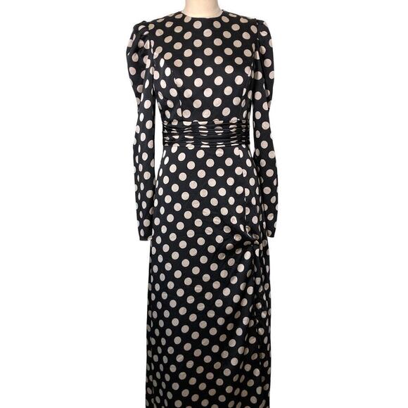 Ieena for Mac Duggal Polka Dot Dress 26572 High Slit Size 0 - Picture 3 of 9